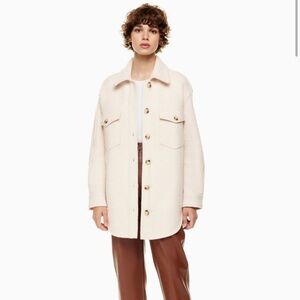 Aritzia Wilfred Free The Ganna Shirt Jacket, 2xs Bone Color